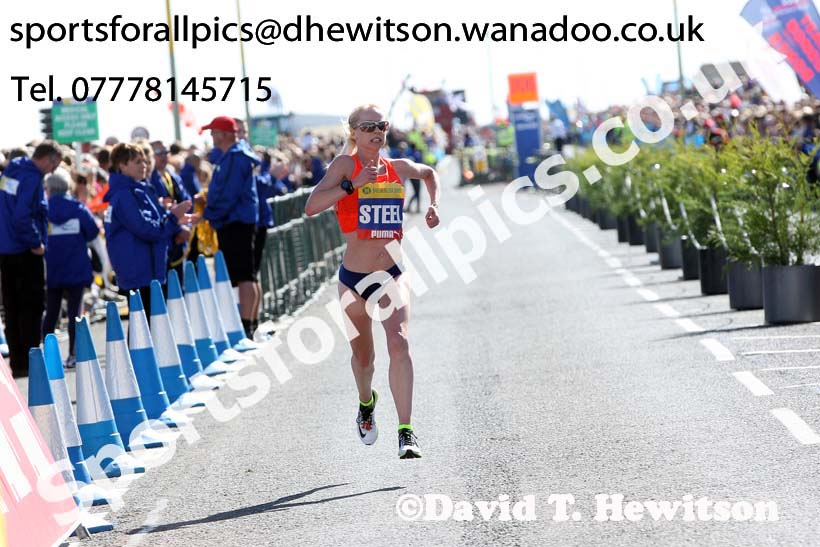 Gemma Steel 2nd in the womens Morrisons Great North Run. Photo: David T. Hewitson/Sports for All Pics